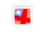 Taiwan. Square carbon icon. Download icon.