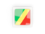 Republic of the Congo. Square carbon icon. Download icon.