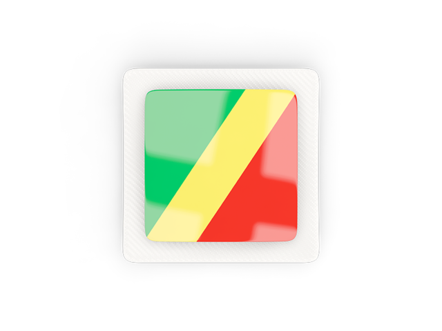 Square carbon icon. Download flag icon of Republic of the Congo at PNG format