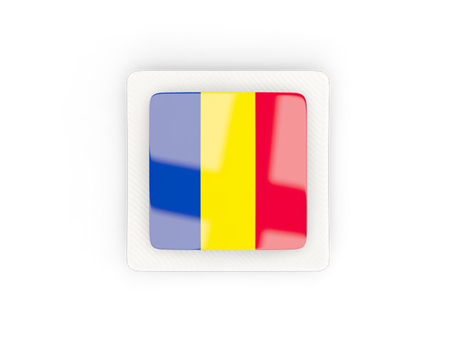 Square carbon icon. Download flag icon of Romania at PNG format