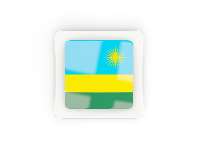 Square carbon icon. Download flag icon of Rwanda at PNG format