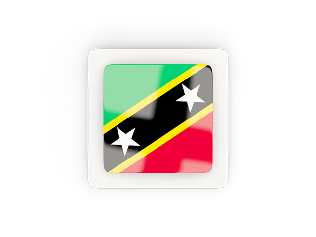 Square carbon icon. Download flag icon of Saint Kitts and Nevis at PNG format