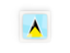 Saint Lucia. Square carbon icon. Download icon.