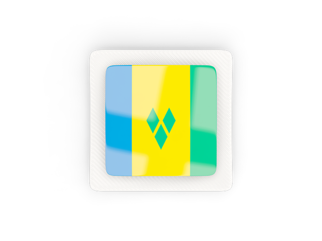 Square carbon icon. Download flag icon of Saint Vincent and the Grenadines at PNG format