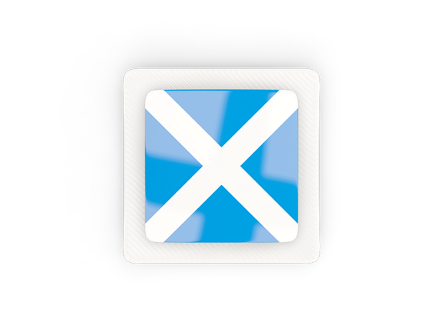 Квадратная карбоновая иконка. Скачать флаг. Шотландия