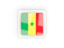 Senegal. Square carbon icon. Download icon.