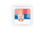 Serbia. Square carbon icon. Download icon.