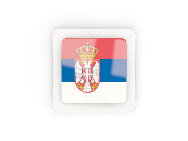 Square carbon icon. Download flag icon of Serbia at PNG format