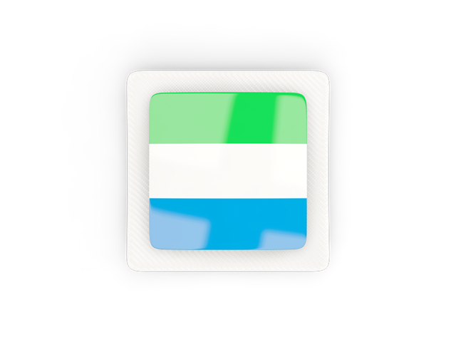 Square carbon icon. Download flag icon of Sierra Leone at PNG format