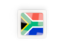 South Africa. Square carbon icon. Download icon.