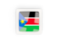 South Sudan. Square carbon icon. Download icon.