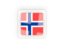 Svalbard and Jan Mayen. Square carbon icon. Download icon.