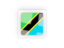 Tanzania. Square carbon icon. Download icon.