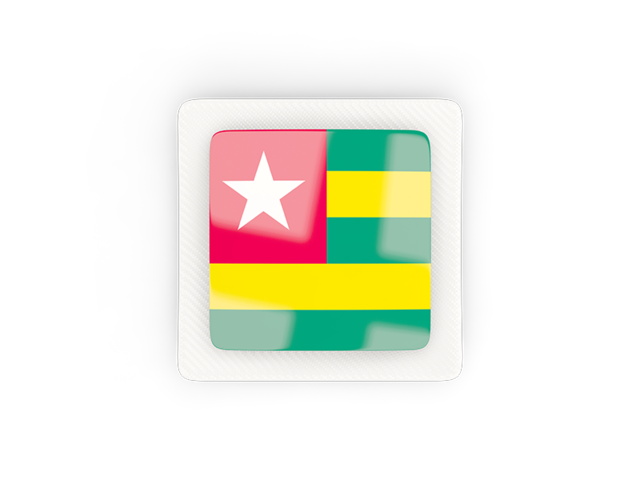 Square carbon icon. Download flag icon of Togo at PNG format