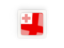 Tonga. Square carbon icon. Download icon.