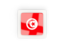 Tunisia. Square carbon icon. Download icon.