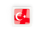 Turkey. Square carbon icon. Download icon.