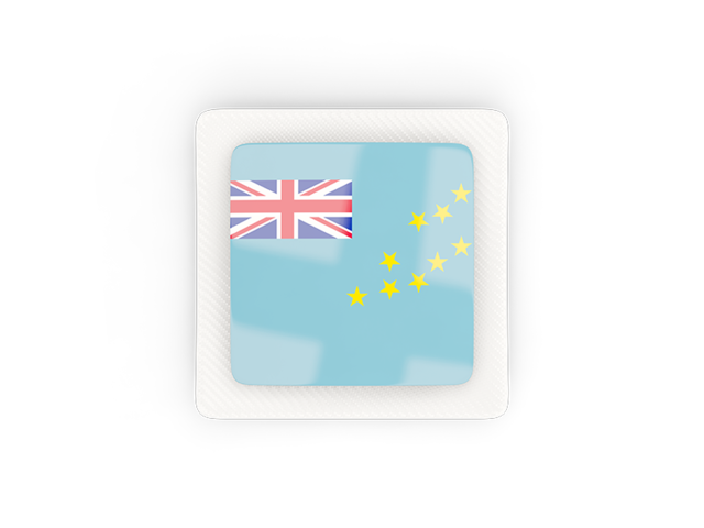 Square carbon icon. Download flag icon of Tuvalu at PNG format