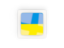 Ukraine. Square carbon icon. Download icon.