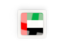 United Arab Emirates. Square carbon icon. Download icon.