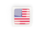 United States of America. Square carbon icon. Download icon.