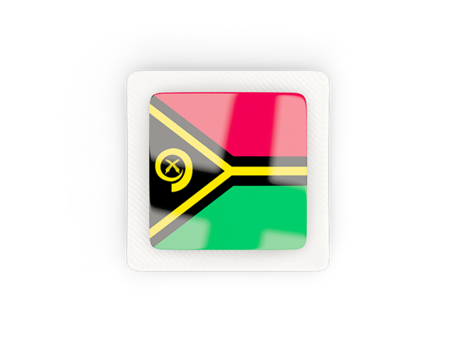 Квадратная карбоновая иконка. Скачать флаг. Вануату