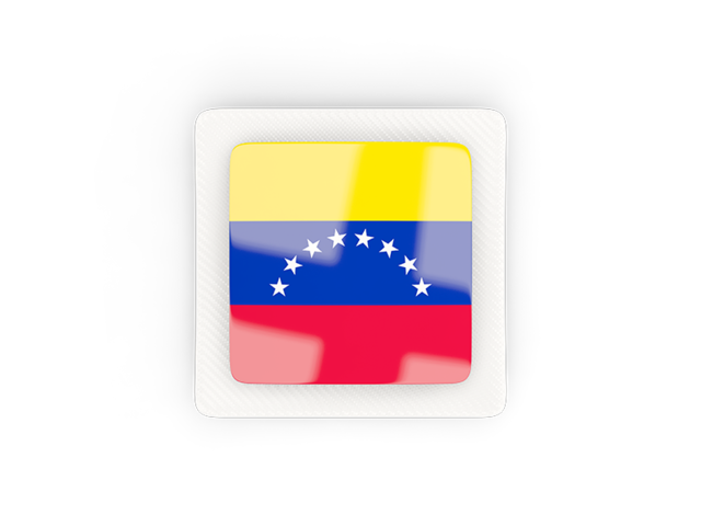 Square carbon icon. Download flag icon of Venezuela at PNG format