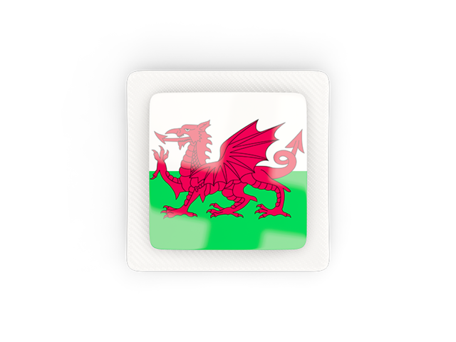 Square carbon icon. Download flag icon of Wales at PNG format