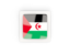Western Sahara. Square carbon icon. Download icon.