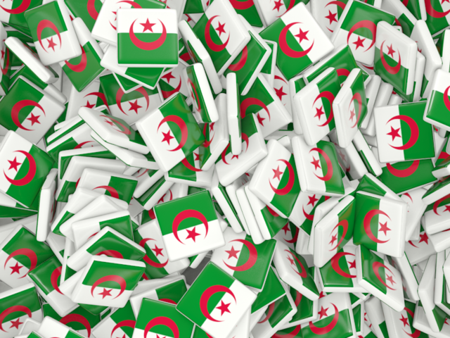 Square flag background. Download flag icon of Algeria at PNG format
