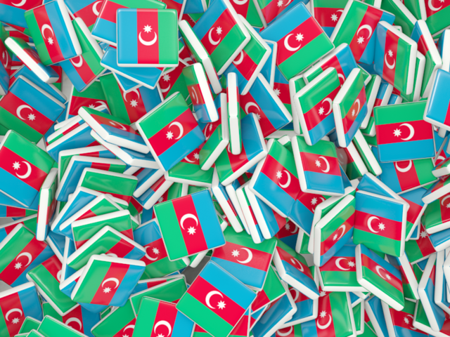 Бэкграунд из квадратных флагов. Скачать флаг. Азербайджан