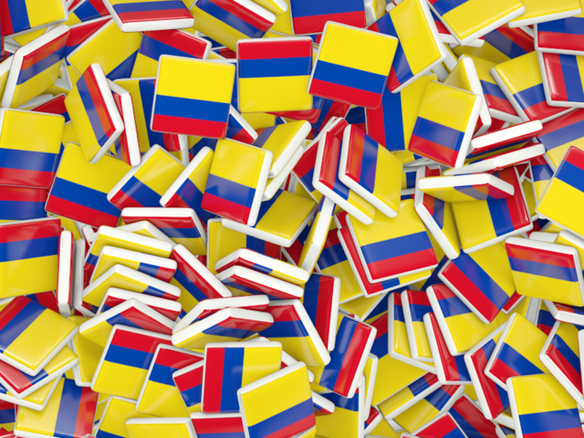 Square flag background. Download flag icon of Colombia at PNG format