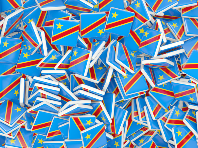 Бэкграунд из квадратных флагов. Скачать флаг. Демократическая Республика Конго