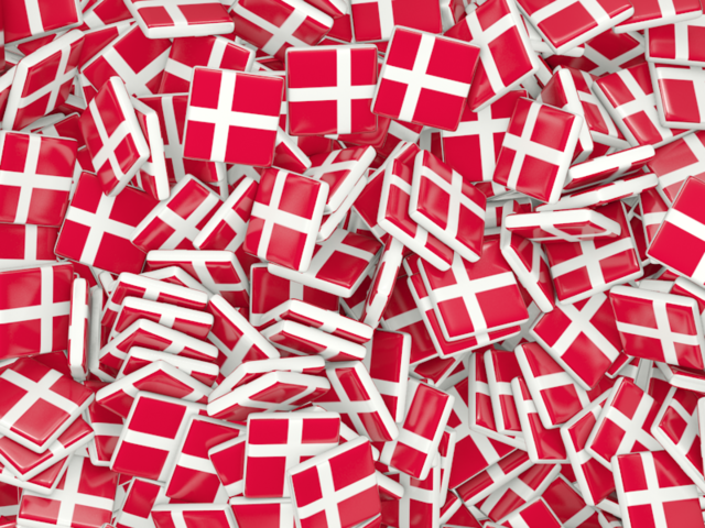 Бэкграунд из квадратных флагов. Скачать флаг. Дания