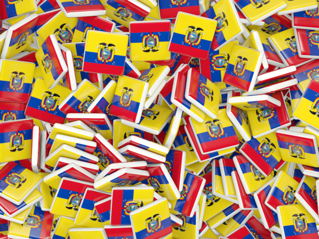 Бэкграунд из квадратных флагов. Скачать флаг. Эквадор