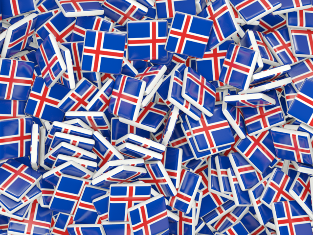 Бэкграунд из квадратных флагов. Скачать флаг. Исландия
