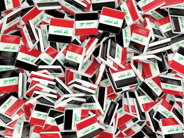 Бэкграунд из квадратных флагов. Скачать флаг. Республика Ирак