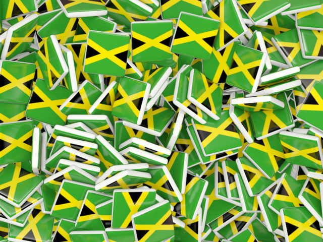 Бэкграунд из квадратных флагов. Скачать флаг. Ямайка