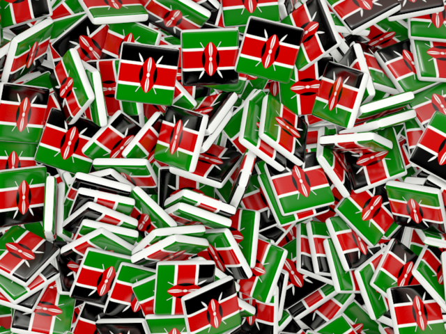 Бэкграунд из квадратных флагов. Скачать флаг. Кения