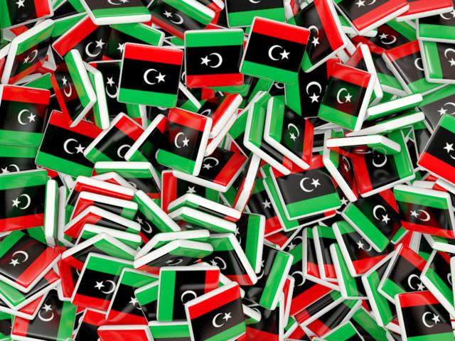 Бэкграунд из квадратных флагов. Скачать флаг. Ливия