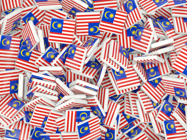 Бэкграунд из квадратных флагов. Скачать флаг. Малайзия