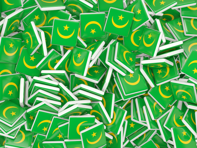 Square flag background. Download flag icon of Mauritania at PNG format