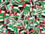 Palestinian territories. Square flag background. Download icon.