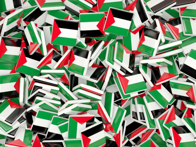 Бэкграунд из квадратных флагов. Скачать флаг. Палестинские территории
