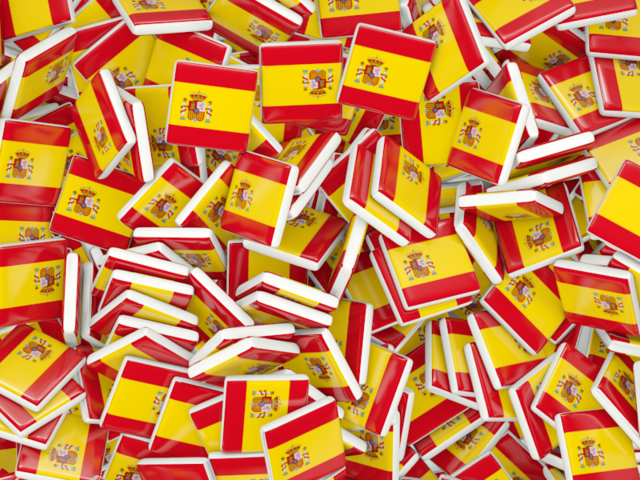 Бэкграунд из квадратных флагов. Скачать флаг. Испания