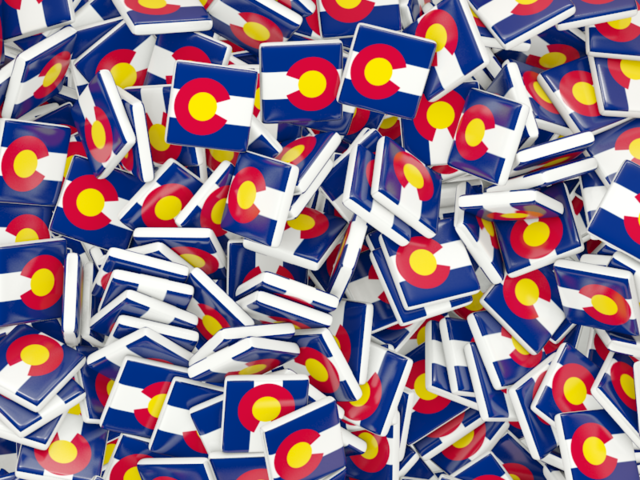 Square flag background. Download flag icon of Colorado