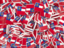 Flag of state of Georgia. Square flag background. Download icon