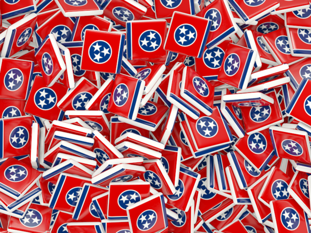 Square flag background. Download flag icon of Tennessee