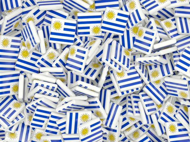 Square flag background. Download flag icon of Uruguay at PNG format