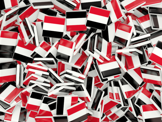 Бэкграунд из квадратных флагов. Скачать флаг. Йемен